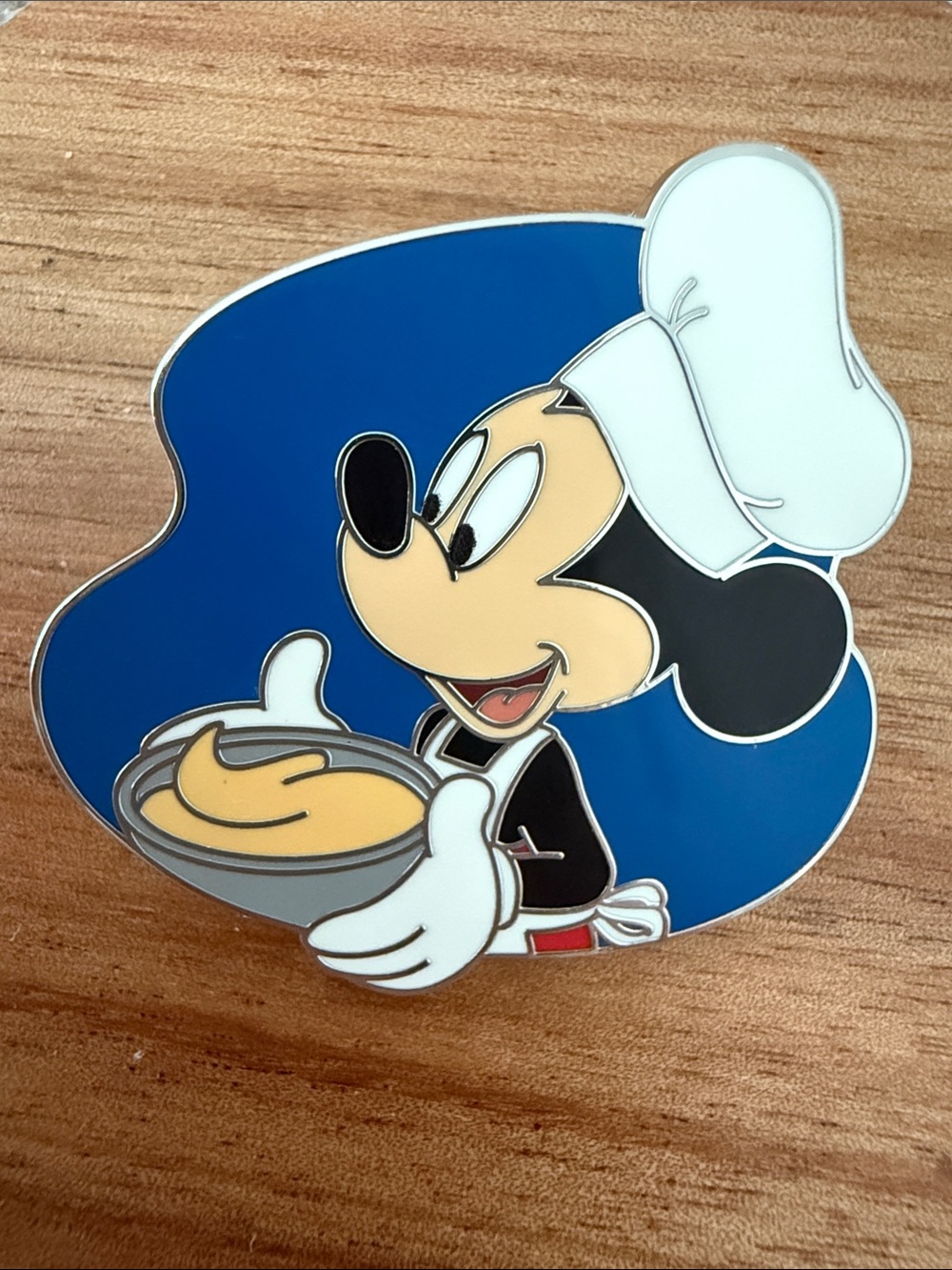 Disney Chef Mickey Enamel Pin - Blue, White, Black